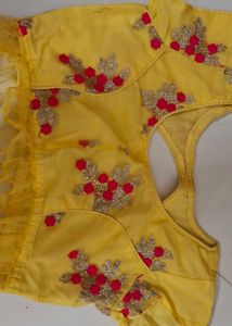 Yellow Embroidered Lehenga Choli