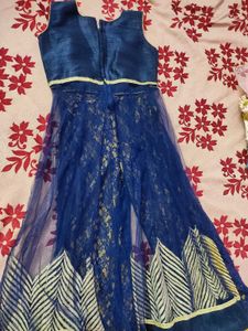 Designer Blue palazzo jacket set