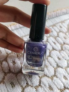 CEMERA Purple Glitter Nail Polish