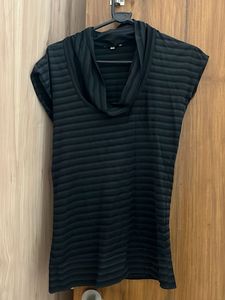Striped Cowl Neck Top