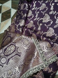 Elegant Purple Banarasi Silk Saree