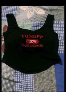 Black "Funoff 1976 Darlingaga" Tank Top