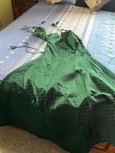 Indus Green party Wear Anarkali Kurta