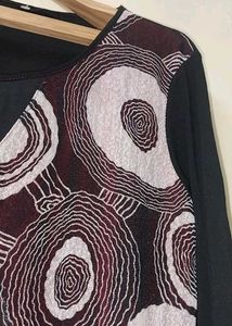 Unique Black &amp; White Print Kurta Top