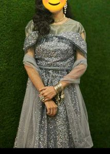 Sparkling Grey Lehenga Choli