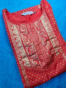Red & Gold Kurti
