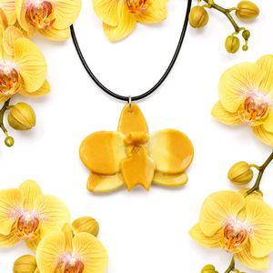 Orchid Pendant Necklace