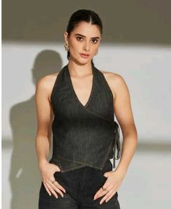 Denim Halter Top