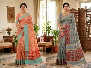 Beautiful Cotton Saree Set 2 combo