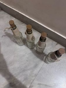 2 Glass bottles with Fairy lights