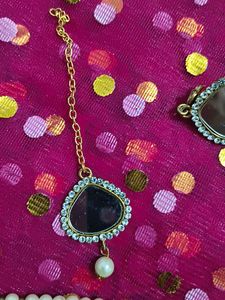 Pearl Mirror Choker set for nauratri