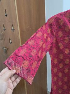 Srishti Stylish Pink Printed Kurta