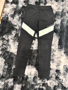 Black Textured Pants