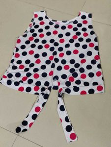 Cute Polka Dot Sleeveless Top
