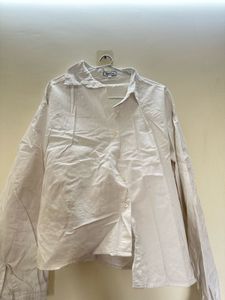 Oversized white Collared Shirt