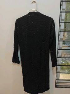 Men's Black Sequined Kurta