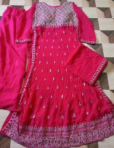 Price reduced Elegant Pink Embroidered Suit