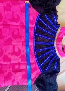 Vibrant Pink &amp; Blue Kurta Set