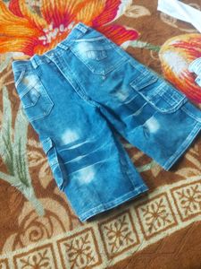 Blue Denim Cargo Shorts