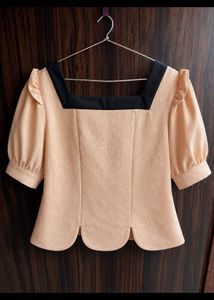Chic Peach Textured Blouse bust 44inc