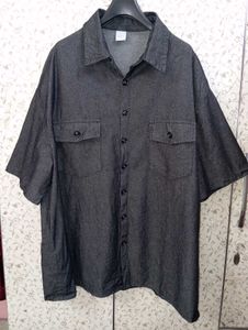 Men's Short Sleeve Denim Shirt