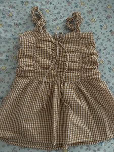 Gingham Ruched Bust Top