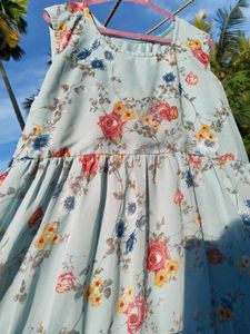 Chic Floral Print Tiered Dress