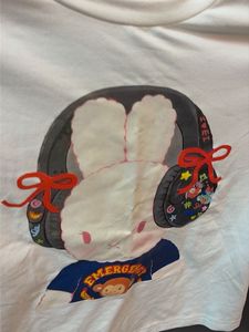 Cute Bunny Graphic Crop T-Shirt