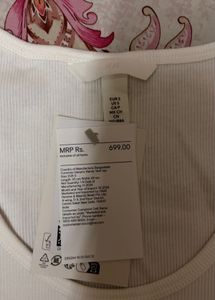H&amp;M Basic White Tank Top
