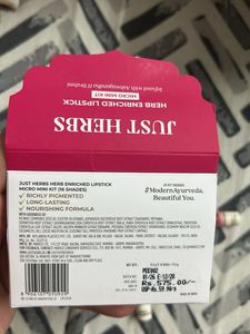 Just Herbs Herb Enriched Lipstick Micro Mini Kit