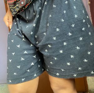 Cute Bird Print Shorts