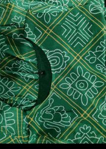 Beautiful Green Bandhani Gown