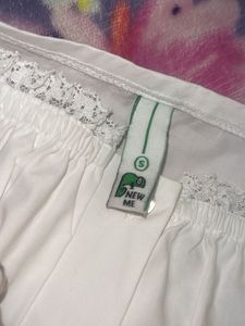 White Puff Sleeve Button-Up Top