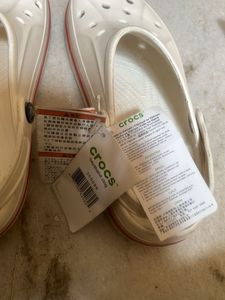 Cream Crocs Clogs