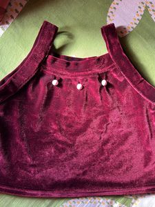 Red Velvet Crop Top