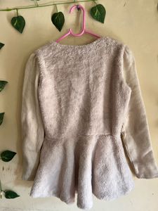 Unique Textured Peplum Top