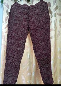 👖Burgundy Textured Lounge Pants