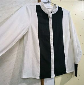 B&amp;W Button-Up Top 🖤🤍
