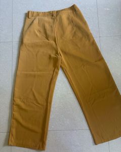 Wide Leg Mustard Trousers