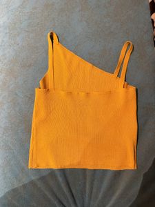 Mustard One Shoulder Tank Top