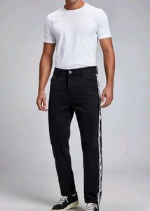 Black Side Stripe Jeans