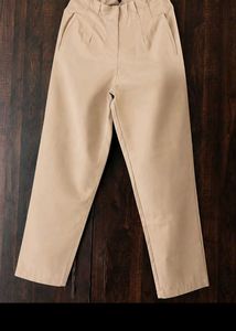 High-Waisted Beige ZARA Trouser
