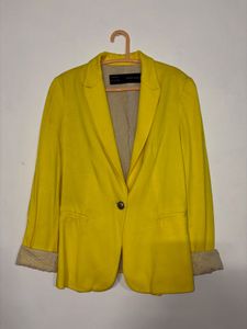 Bright Yellow Zara Basic Blazer