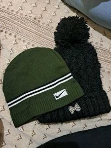 Nike &amp; Knit Beanie set of 4 and makeup