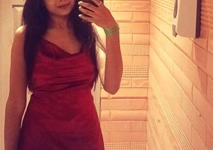 Stylish Red Slip Dress...it has a tie-up on back