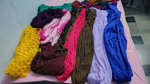 multi colour net duptta cotton combo 9