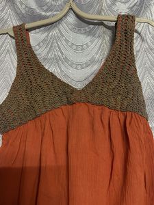 Boho Crochet Trim Tank Top