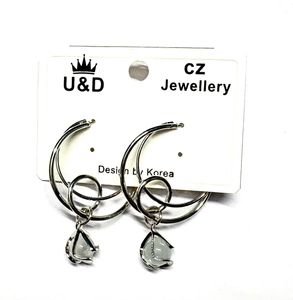 U&D CZ Jewellery Hoop Earrings