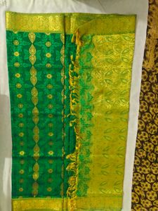 Green & Yellow Silk Saree