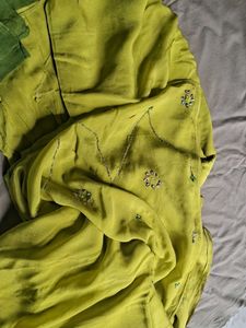 Beautiful Lime Green Saree